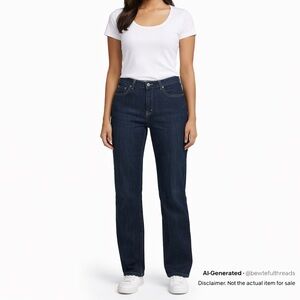 Lois 30 Dark Indigo Straight Leg Jeans Y2K Made in Canada